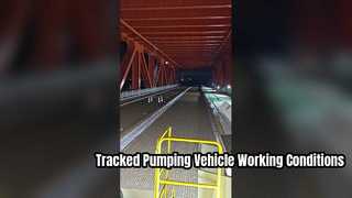 18 Meter Arm Length Tracked Pumping Vehicle Bridge Construction Video Case